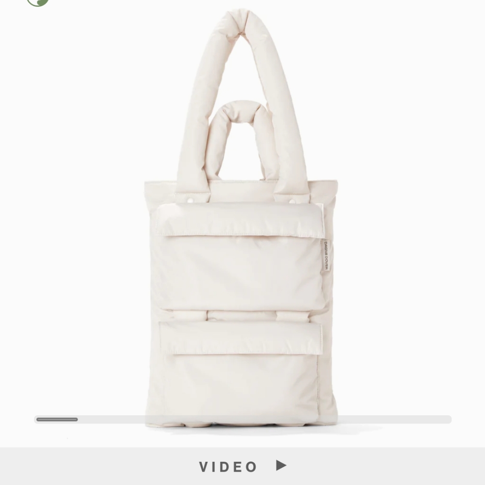 Chic Cream Puffer Tote Bag